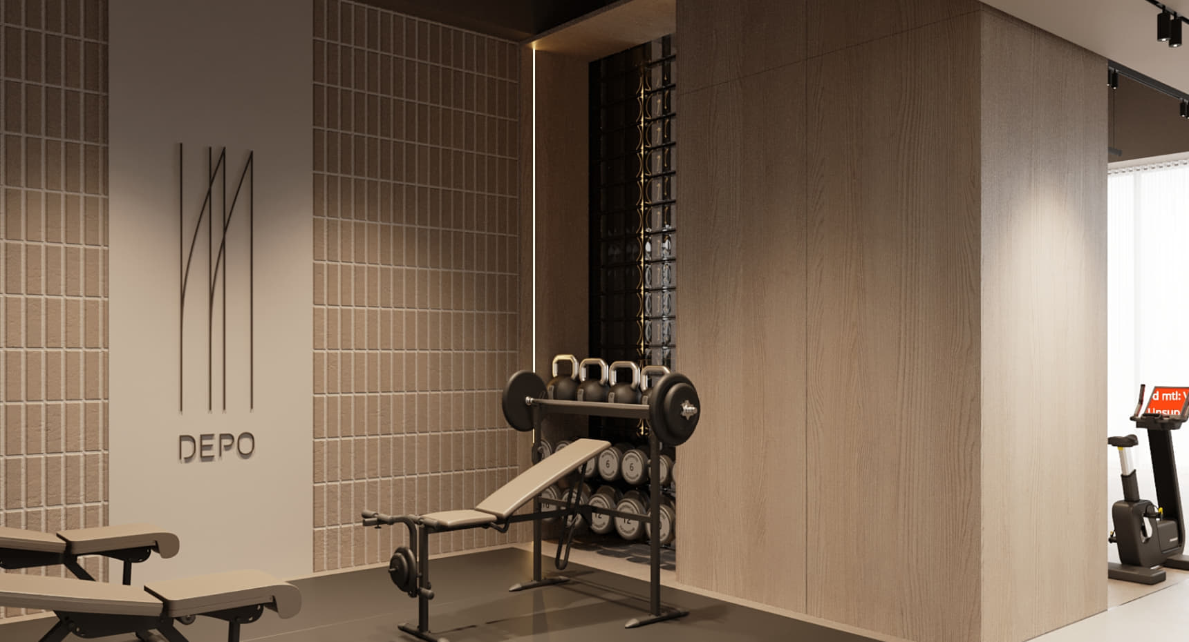 В доме на -1 этаже разместится элегантное фитнес-пространство. Оно будет доступно 24/7 и только для жителей квартала.