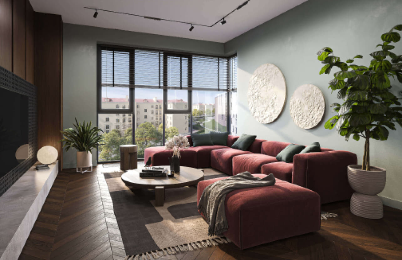 цветовая гамма интерьера придает ему особую торжественность, а мягкие натуральные оттенки отделочных материалов наполняют пространство таинственностью и уютом